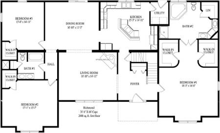 Richmond Modular Home Floor Plan First Floor
